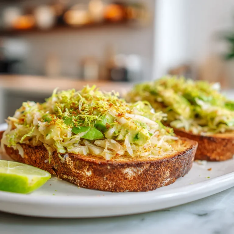 Avocado & Sauerkraut Toast recipe