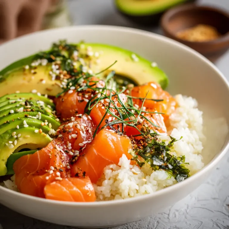 Avocado and Wild Salmon Sushi Bowl Recipe