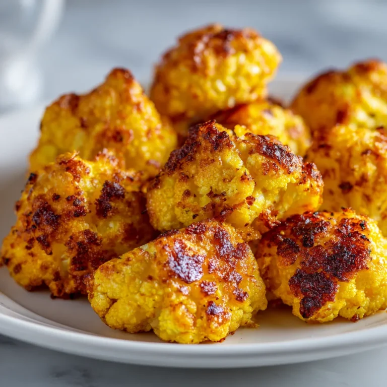 Baked Turmeric Cauliflower Bites Recipe