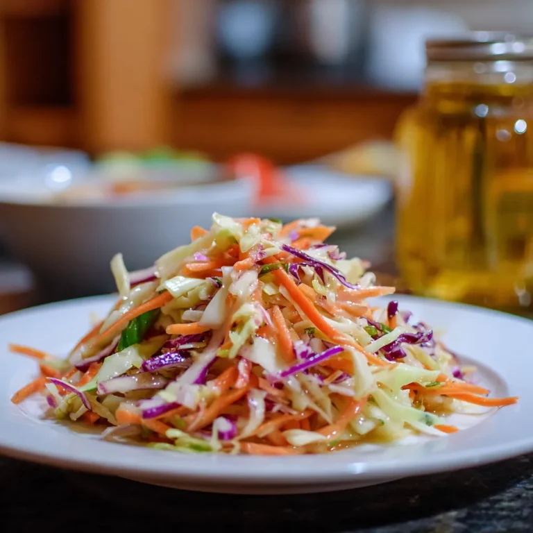 Cabbage and Carrot Slaw with Apple Cider Vinaigrette Recipe