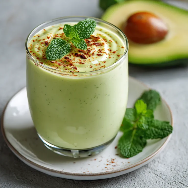 Creamy Avocado Smoothie with Anti-Inflammatory Benefits