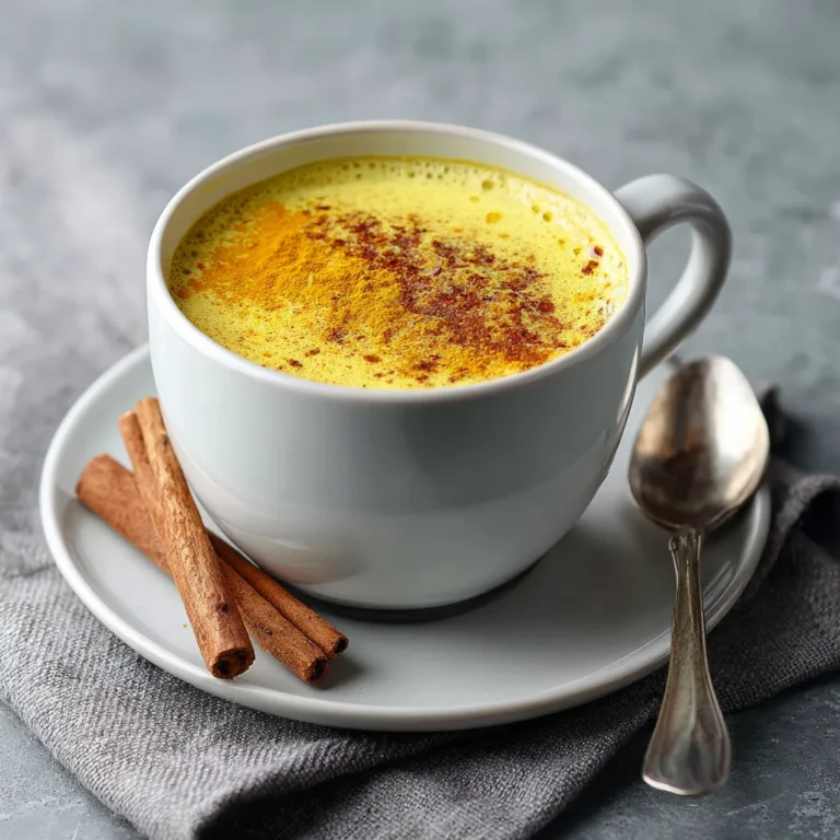 Golden Milk Latte Recipe with Turmeric and Cinnamon