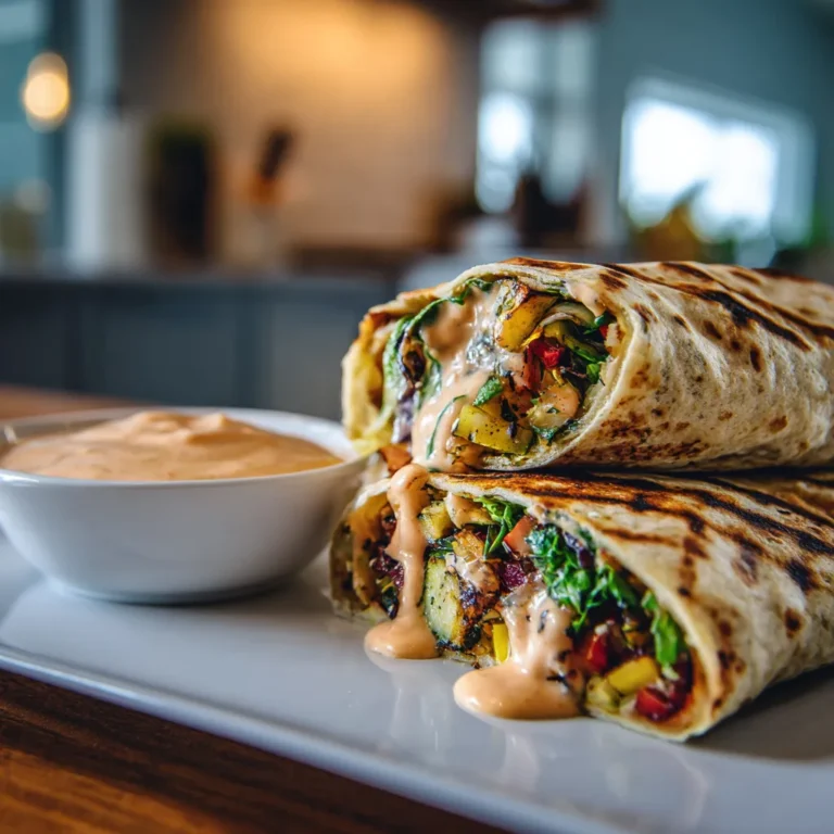 Grilled Veggie Wrap Recipe with Anti-Inflammatory Sauce
