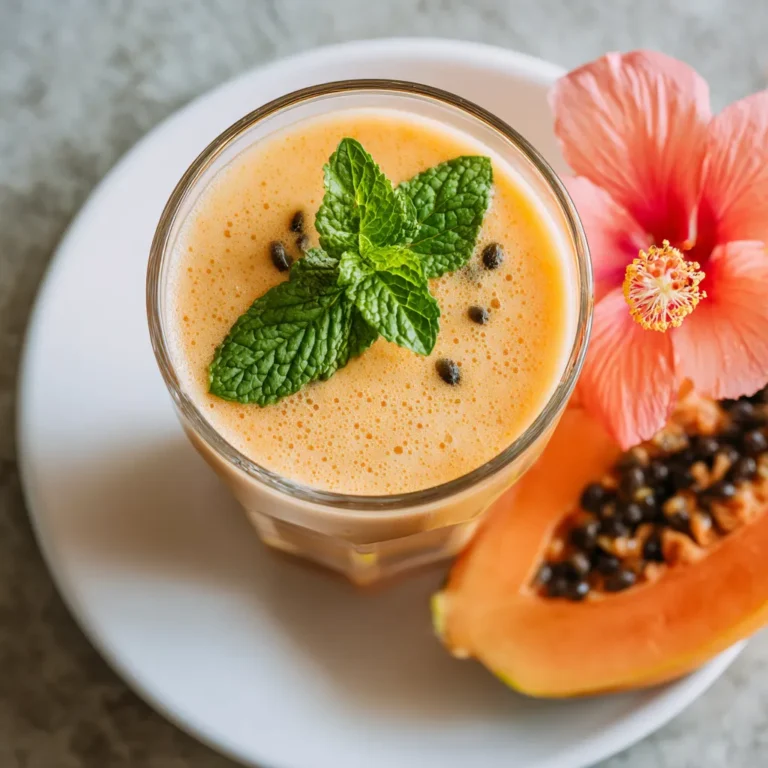 Papaya & Mint Smoothie recipe