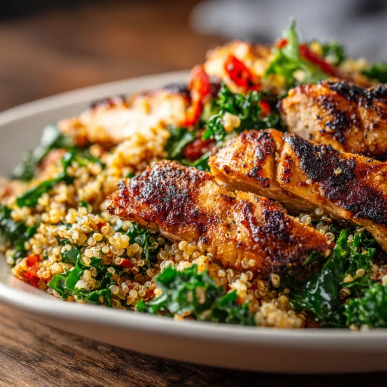 Protein-Packed Quinoa Salad with Grilled Chicken and Kale