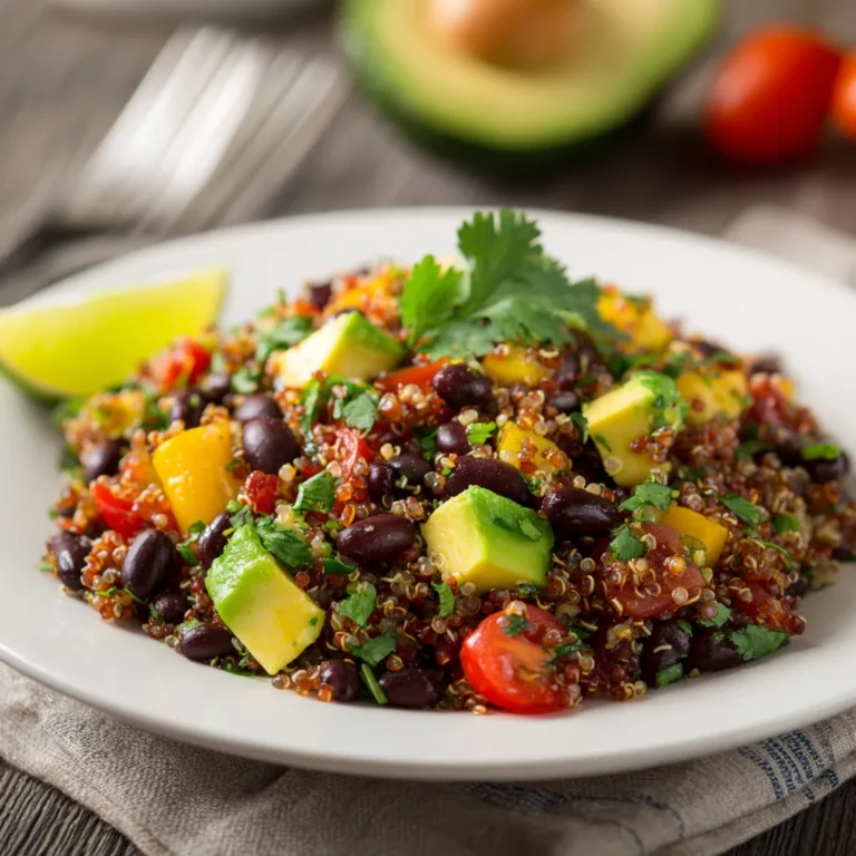Refreshing Avocado and Black Bean Quinoa Salad