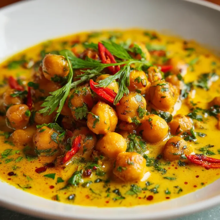 Turmeric Chickpea Curry Recipe with Coconut Milk