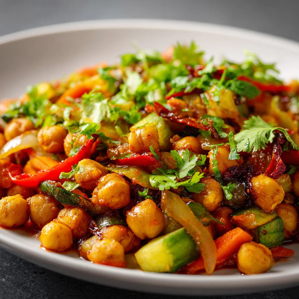 Chickpea Stir Fry Recipe Powerful Anti-Inflammatory 5 Ingredients for chickpea stir fry laid out on a countertop