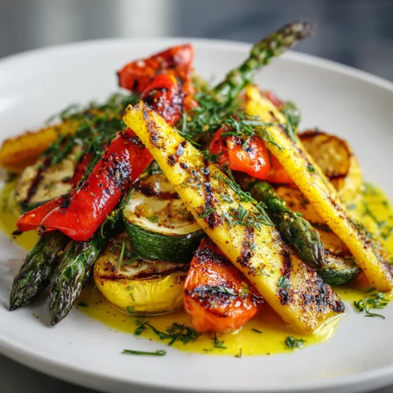Grilled Vegetables with Turmeric Lemon Dressing