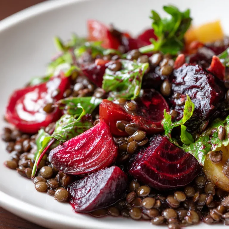 Lentil and Roasted Beetroot Bowl