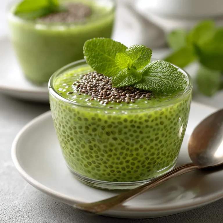 Matcha Green Tea Chia Pudding for Digestive Harmony
