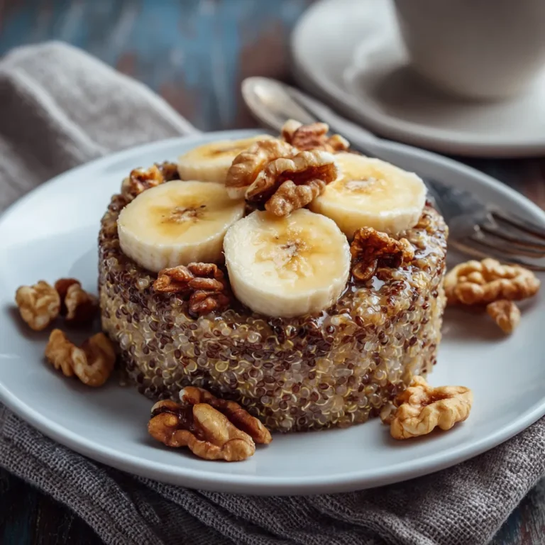 Overnight Quinoa Bowl with Bananas and Walnuts
