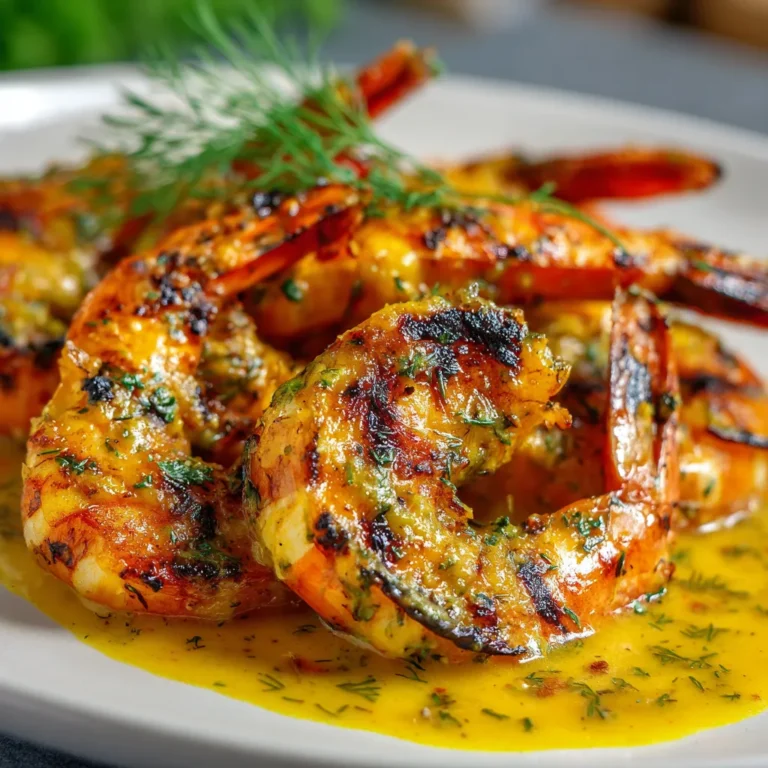 Spicy Grilled Shrimp with Turmeric Garlic Sauce