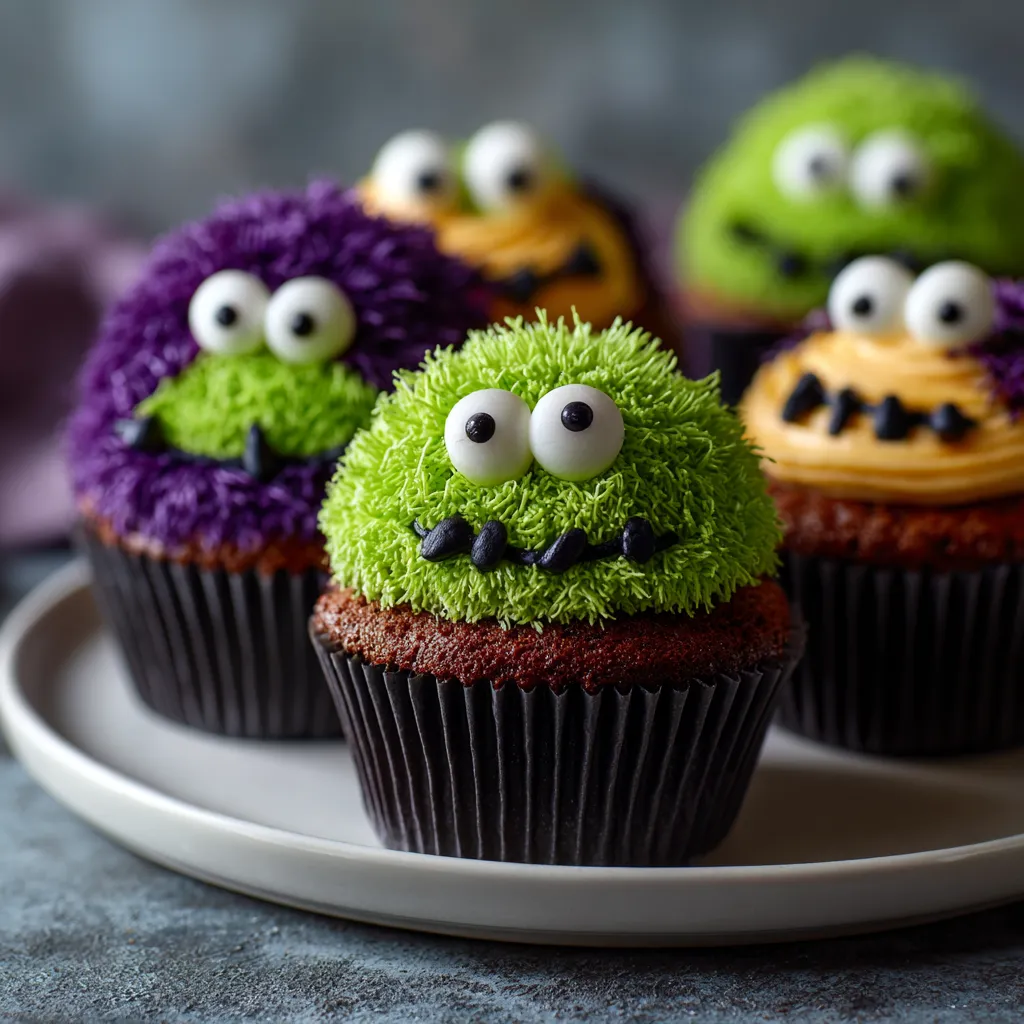 Halloween Monster Cupcakes: A Spooky and Sweet Treat! 4 Halloween Monster Cupcakes upscaled 68f7e94f547f8