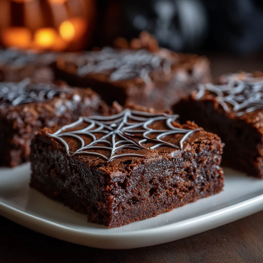Spooky Spider Web Brownies: A Deliciously Creepy Treat 2 Spooky Spider Web Brownies upscaled 68fa7f2f38327