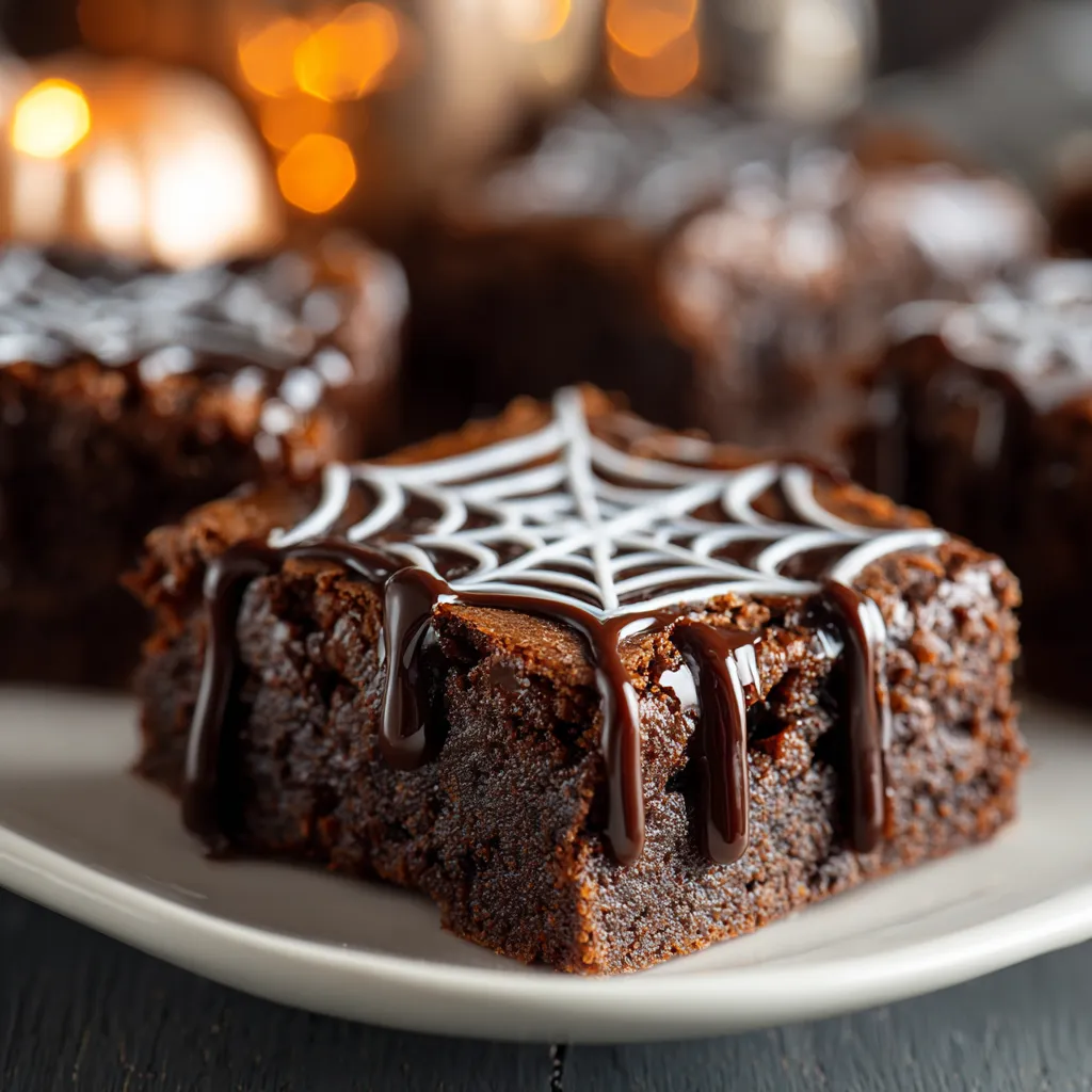 Spooky Spider Web Brownies: A Deliciously Creepy Treat 4 Spooky Spider Web Brownies upscaled 68fa7fa8064aa