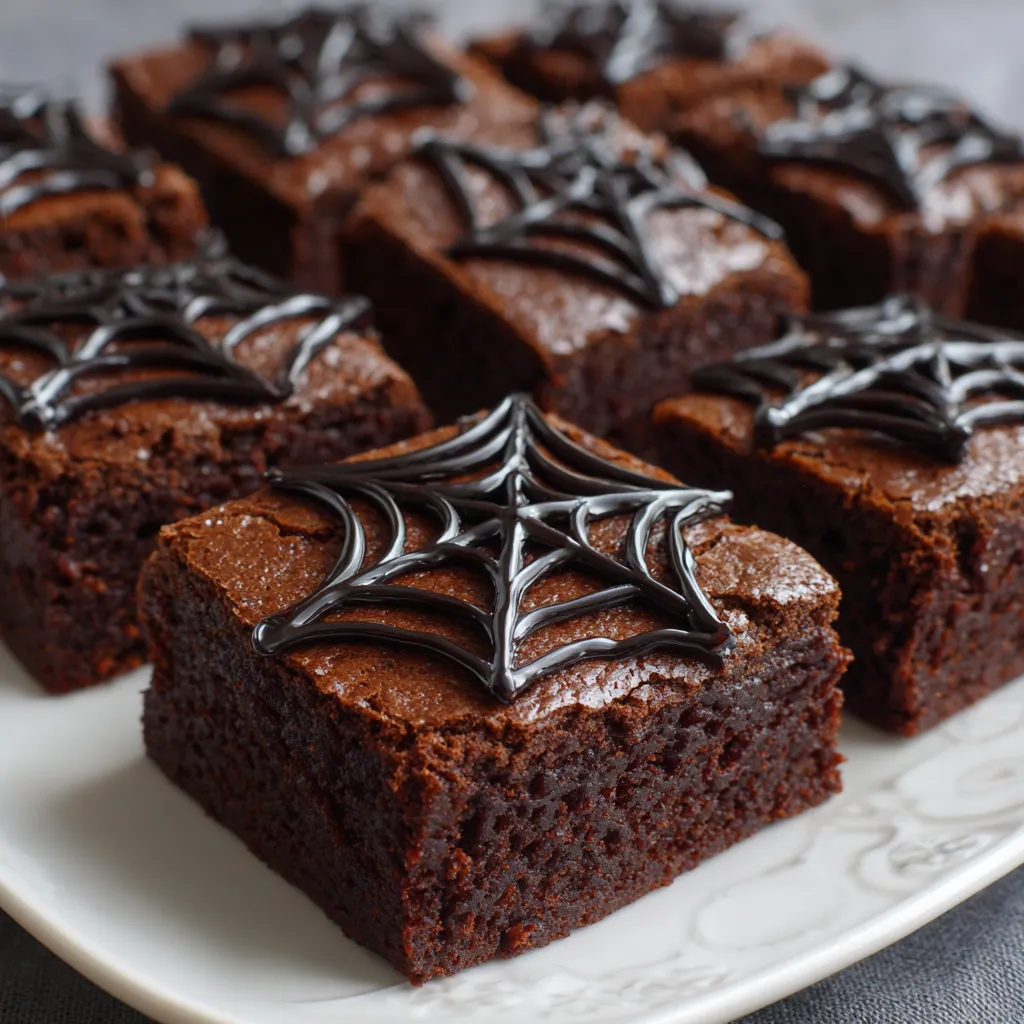Spooky Spider Web Brownies: A Deliciously Creepy Treat 3 Spooky Spider Web Brownies upscaled 68fa8097ed290