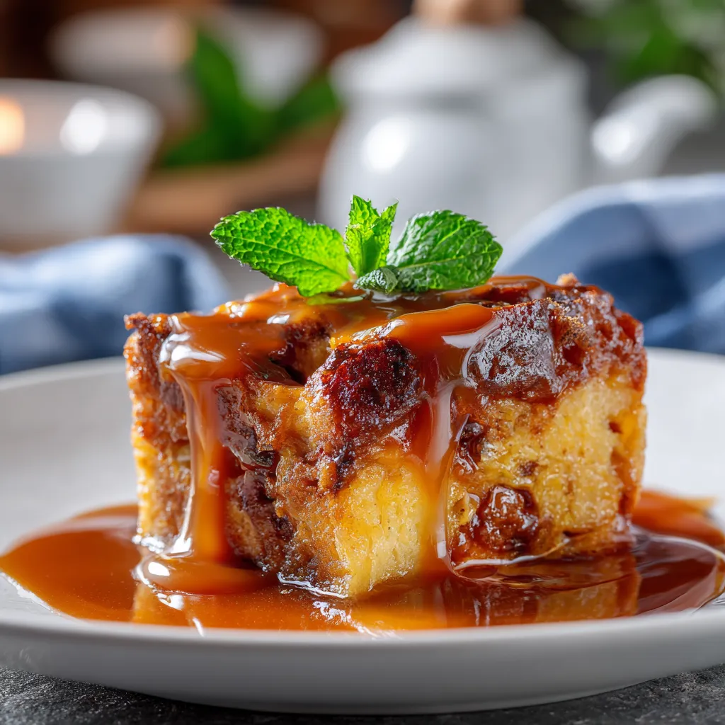 Bread Pudding with Caramel Sauce