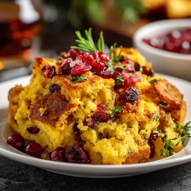 Cornbread Stuffing with Cranberries