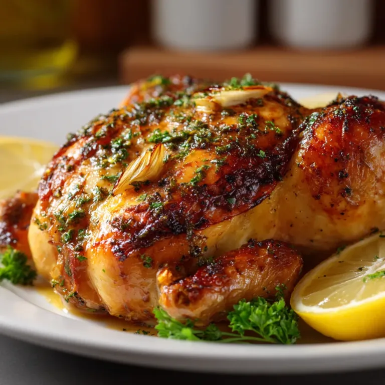 Lemon Garlic Roast Chicken
